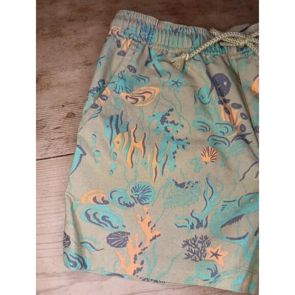 Toad&Co Women XS Boundless Short Mantis Reef Print Ocean Green Beach Coastal NWT - Picture 2 of 6